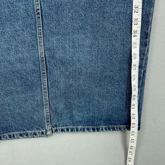 The Frankie Shop Skirt Womens Small Blue Jean Denim Button Fly Pencil Maxi Texas - Picture 14 of 16